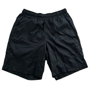 Nike Vintage Shorts Mens Small Black Nylon Mesh Lined Swoosh Swim